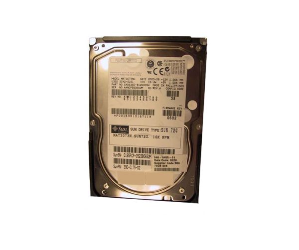 390-0175 Sun 73GB 10000RPM Ultra-320 SCSI LVD Hot-Pluggable 80-Pin 3.5-inch Hard Drive