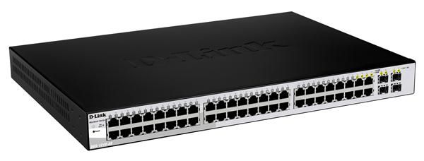 DGS-1210-48 D-Link DGS-1210 Series 44 x Ports 1GBase-T + 4 x Ports Combo RJ-45/SFP Layer 2 Managed 1U Rack-Mountable Gigabit Ethernet Network Switch