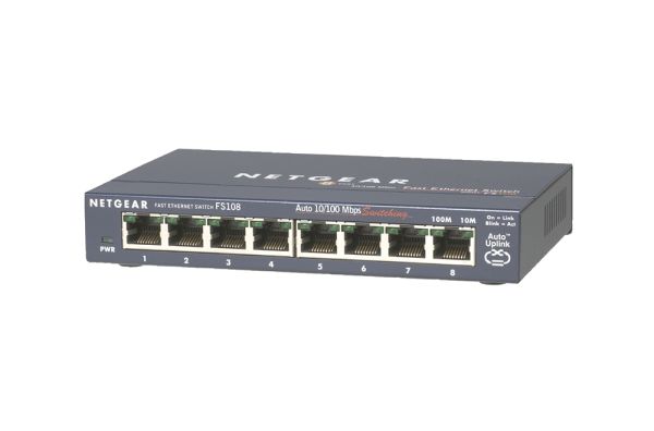 FS108-300UKS Netgear ProSafe 8-Ports 10/100Mbps Ethernet Switch with Auto Uplink