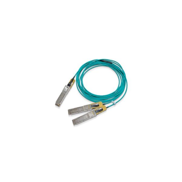 MFS1S50-H010V NVIDIA Mellanox active optical cable, 200Gb/s to 2x100Gb/s IB HDR, QSFP56 to 2xQSFP56, 10m