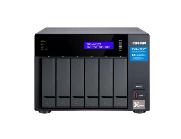 TVS-672XT-I3-8G QNAP NAS Tower Ethernet LAN Black