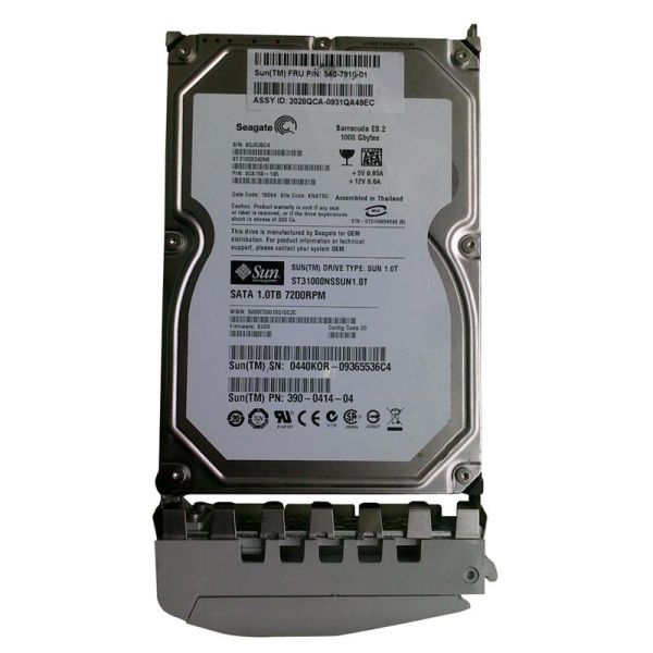 XTA-ST1NJ-1T7K Sun 1TB 7200RPM SATA 3GB/s 32MB Cache 3.5-inch Hard Drive
